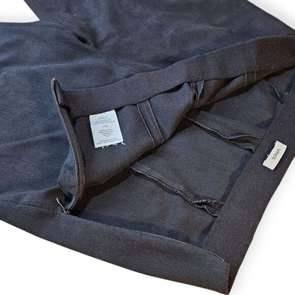 Vince Stretch Skinny Ankle Slit High Rise Black Pants Large - Picture 2 of 9